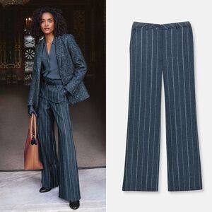 Madeleine Wide Pinstripe Trousers